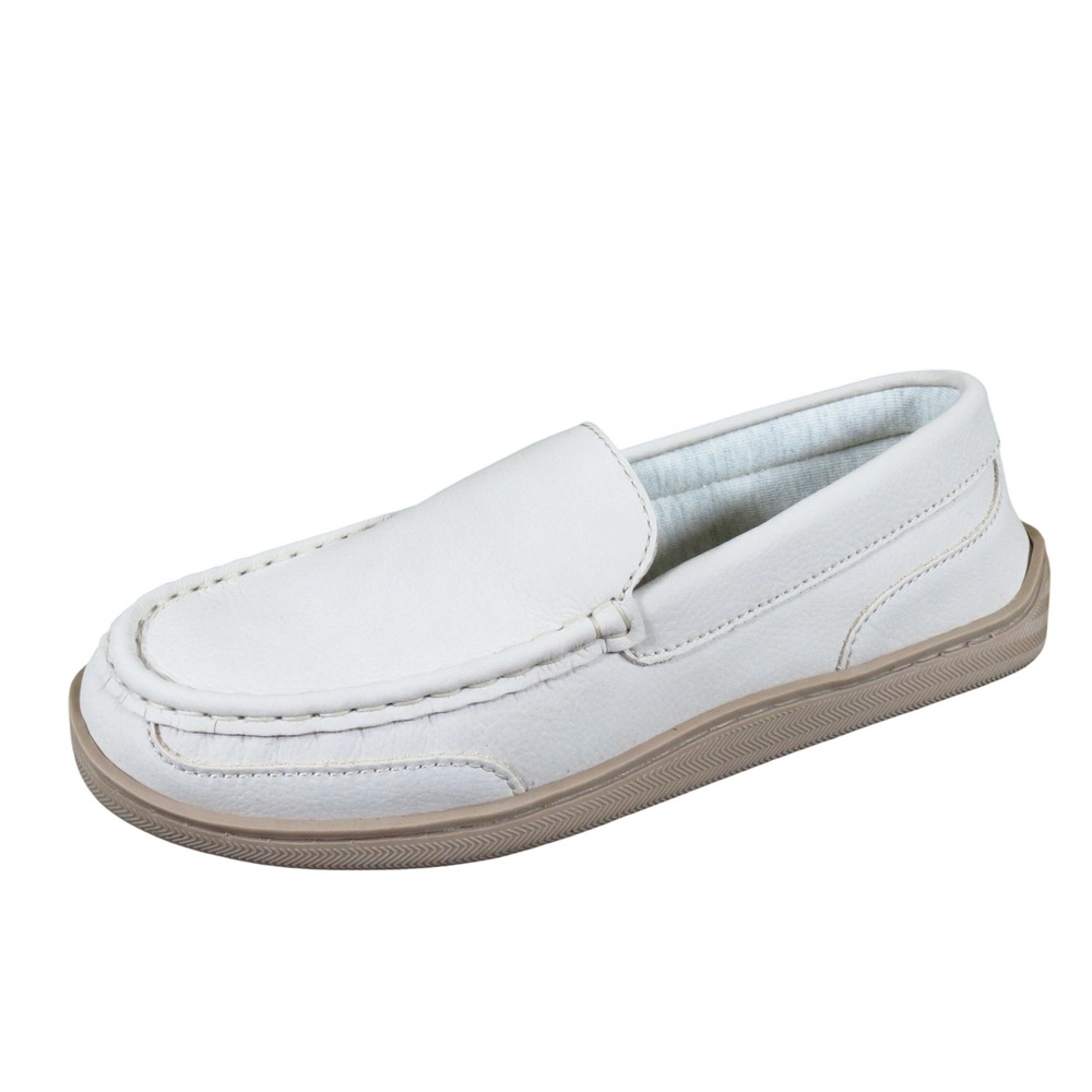 MySlippers 74468-05 Womens Moccasin Loafer Size 9 Indoor Outdoor Cream Leather